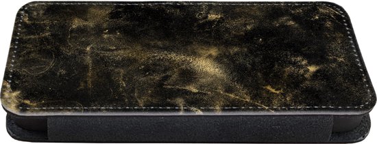 Étui pour téléphone Bookcase iPhone 13 Mini - Goud - Glitter - Zwart - Avec poches - Étui portefeuille avec fermeture magnétique