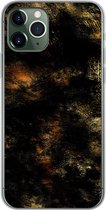 Geschikt voor iPhone 11 Pro hoesje - Goud - Verf - Abstract - Zwart - Siliconen Telefoonhoesje