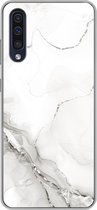 Geschikt voor Samsung Galaxy A30s hoesje - Marmer print - Wit - Patronen - Siliconen Telefoonhoesje