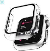 MY PROTECT - Hoesje Geschikt Voor Apple Watch 45mm - Bescherm Case & Screenprotector In 1 - Transparant
