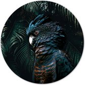 Label2X - Muurcirkel L2X cockatoo - Ø 40 cm - Forex - Multicolor - Wandcirkel - Rond Schilderij - Muurdecoratie Cirkel - Wandecoratie rond - Decoratie voor woonkamer of slaapkamer