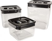 vershoudbox Pantry Cube 0,9/1,9/3,3 L zwart 3-delig