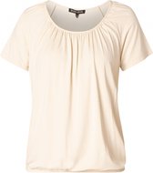 BASE LEVEL CURVY Yoni Jersey Shirt - Light Beige - maat 0(46)