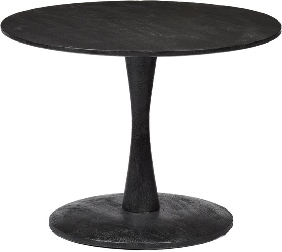 Scandi-design - Table basse - ronde - 50cm - bois de manguier noir - massif - pied central