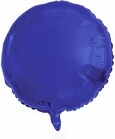 folieballon rond 45 cm kobaltblauw
