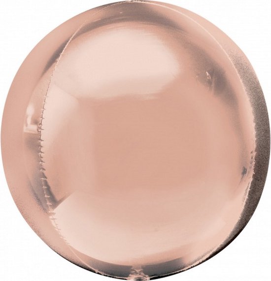 folieballon Orbz 53 cm rosÃ©goud