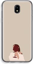 Case Company® - Samsung Galaxy J5 (2017) hoesje - I drink wine - Soft Cover Telefoonhoesje - Bescherming aan alle Kanten en Schermrand