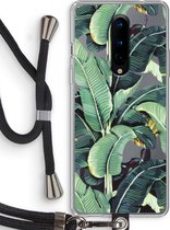 Case Company® - OnePlus 8 hoesje met Koord - Bananenbladeren - Telefoonhoesje met Zwart Koord - Bescherming aan alle Kanten en Over de Schermrand