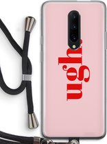 Case Company® - OnePlus 7 Pro hoesje met Koord - Ugh - Telefoonhoesje met Zwart Koord - Bescherming aan alle Kanten en Over de Schermrand