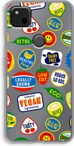 Case Company® - Google Pixel 4a hoesje - Fruitsticker - Soft Cover Telefoonhoesje - Bescherming aan alle Kanten en Schermrand