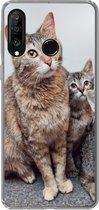Telefoonhoesje Geschikt voor Huawei P30 Lite hoesje - Kat - Kittens - Vacht - Siliconen Telefoonhoesje