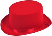 hoge hoed 25 x 29 cm vilt rood one-size