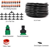 Automatisch bewateringssysteem - Tuin - Waterdruppelirrigatiesysteem - Plantbewateringsset - Irrigatiedruppelaars Mistset - 25m 30 kranen