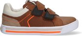 Braqeez 422335-513 Jongens Lage Sneakers - Bruin/Oranje - Leer - Klittenband