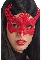 verkleedmasker Devil rood one-size