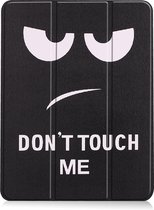 iPad Air 5 2022 Hoesje 10.9 inch Case Met Apple Pencil Uitsparing Don't Touch Me - iPad Air 2022 Hoes Hardcover Hoesje Don't Touch Me Bookcase