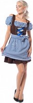 dirndl Anne-Ruth dames polyester blauw/bruin maat M