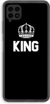 Case Company® - Samsung Galaxy A22 4G hoesje - King zwart - Soft Cover Telefoonhoesje - Bescherming aan alle Kanten en Schermrand