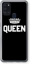 Case Company® - Samsung Galaxy A21s hoesje - Queen zwart - Soft Cover Telefoonhoesje - Bescherming aan alle Kanten en Schermrand