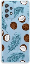 Case Company® - Samsung Galaxy A73 hoesje - Kokosnoot - Soft Cover Telefoonhoesje - Bescherming aan alle Kanten en Schermrand