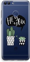 Case Company® - Huawei P Smart (2018) hoesje - Hey you cactus - Soft Cover Telefoonhoesje - Bescherming aan alle Kanten en Schermrand