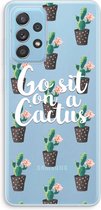 Case Company® - Samsung Galaxy A73 hoesje - Cactus quote - Soft Cover Telefoonhoesje - Bescherming aan alle Kanten en Schermrand