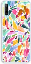 Case Company® - Huawei P Smart Pro hoesje - Watercolor Brushstrokes - Soft Cover Telefoonhoesje - Bescherming aan alle Kanten en Schermrand