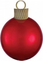 kerstbal 38 x 50 cm folie rood