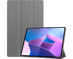 Just in Case tablet Hoes geschikt voor Lenovo Tab P12 Pro - TriFold Bookcase - Grijs