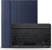 Shop4 - Samsung Galaxy Tab S7 Plus Toetsenbord Hoes - Bluetooth Keyboard Cover Donker Blauw