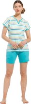 Pastunette dames shortama 30221-126-4 - Turqoise - 48