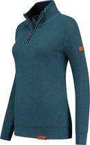 Travelin' Outdoor Jumper Kalix - Damestrui - Dun gebreid - Petrol blauw - Maat L