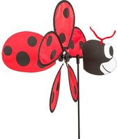 tuinprikker lieveheerbeestje 32 x 65 cm zwart/rood