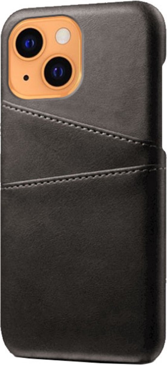 Peachy Duo Cardslot Wallet kunstleer hoesje geschikt voor iPhone 13 - zwart