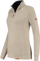 Travelin' Outdoor Jumper Kalix - Damestrui - Dun gebreid - Beige Zand - Maat M