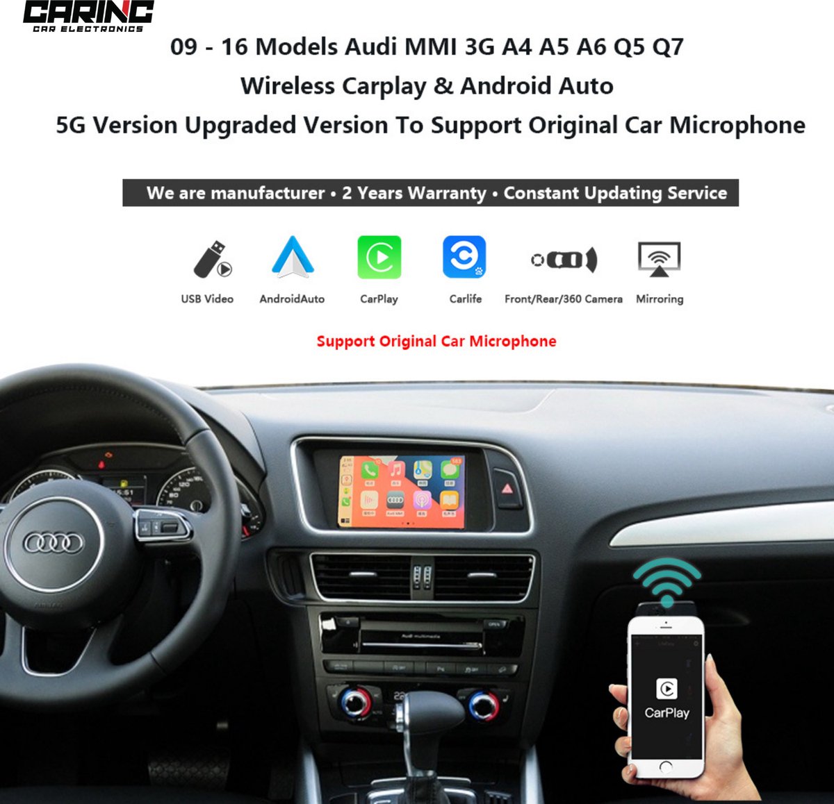 AUDI Q2 CarPlay / Android Auto interface bol