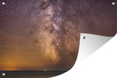 Muurdecoratie Kleurrijke hemel met de Melkweg - 180x120 cm - Tuinposter - Tuindoek - Buitenposter