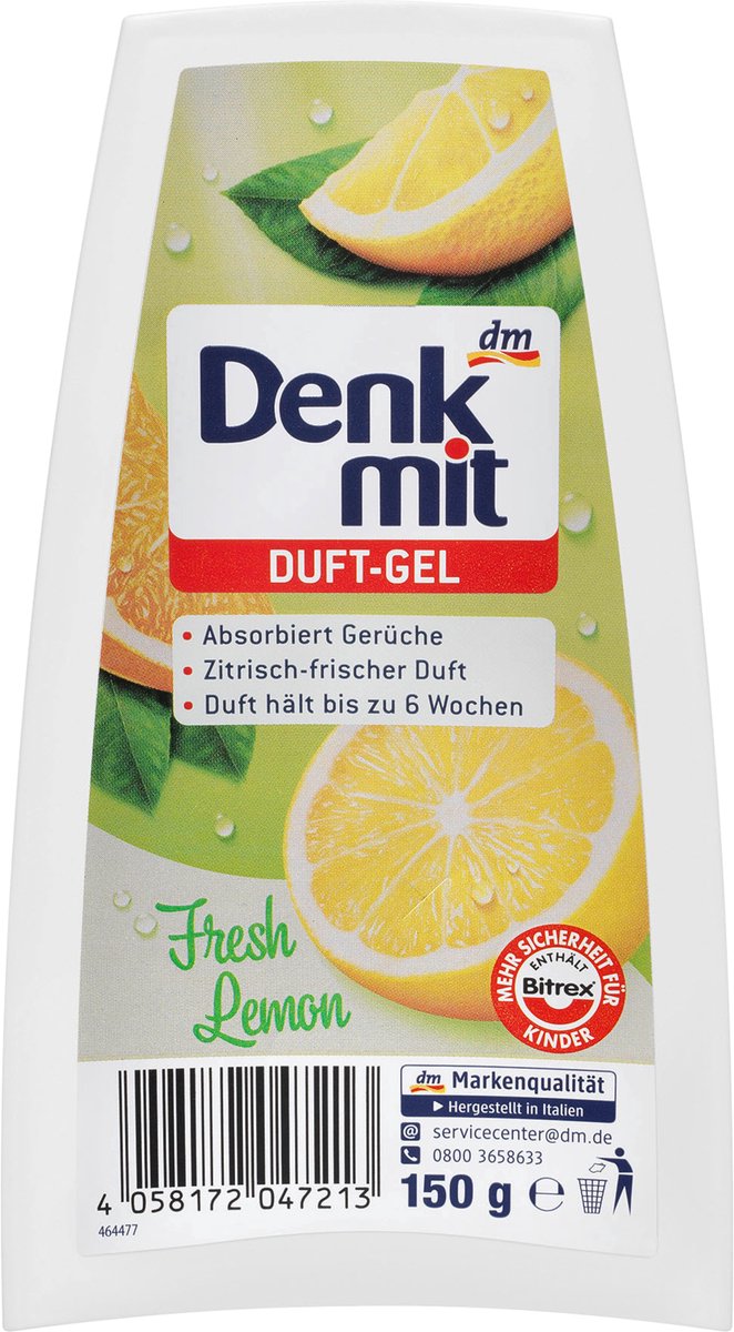 Denkmit Room Fragrance Gel Fresh Lemon, 150 g