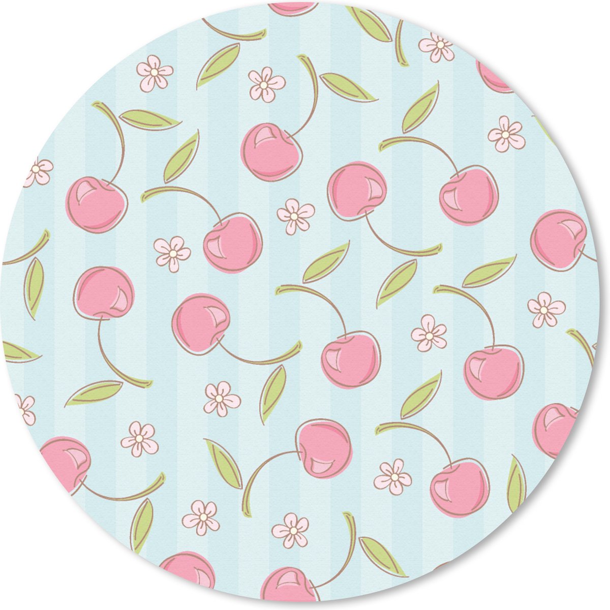 Muismat rond 30x30 cm - Mousepad Patronen - Kersen - Sakura - Ronde muismatten