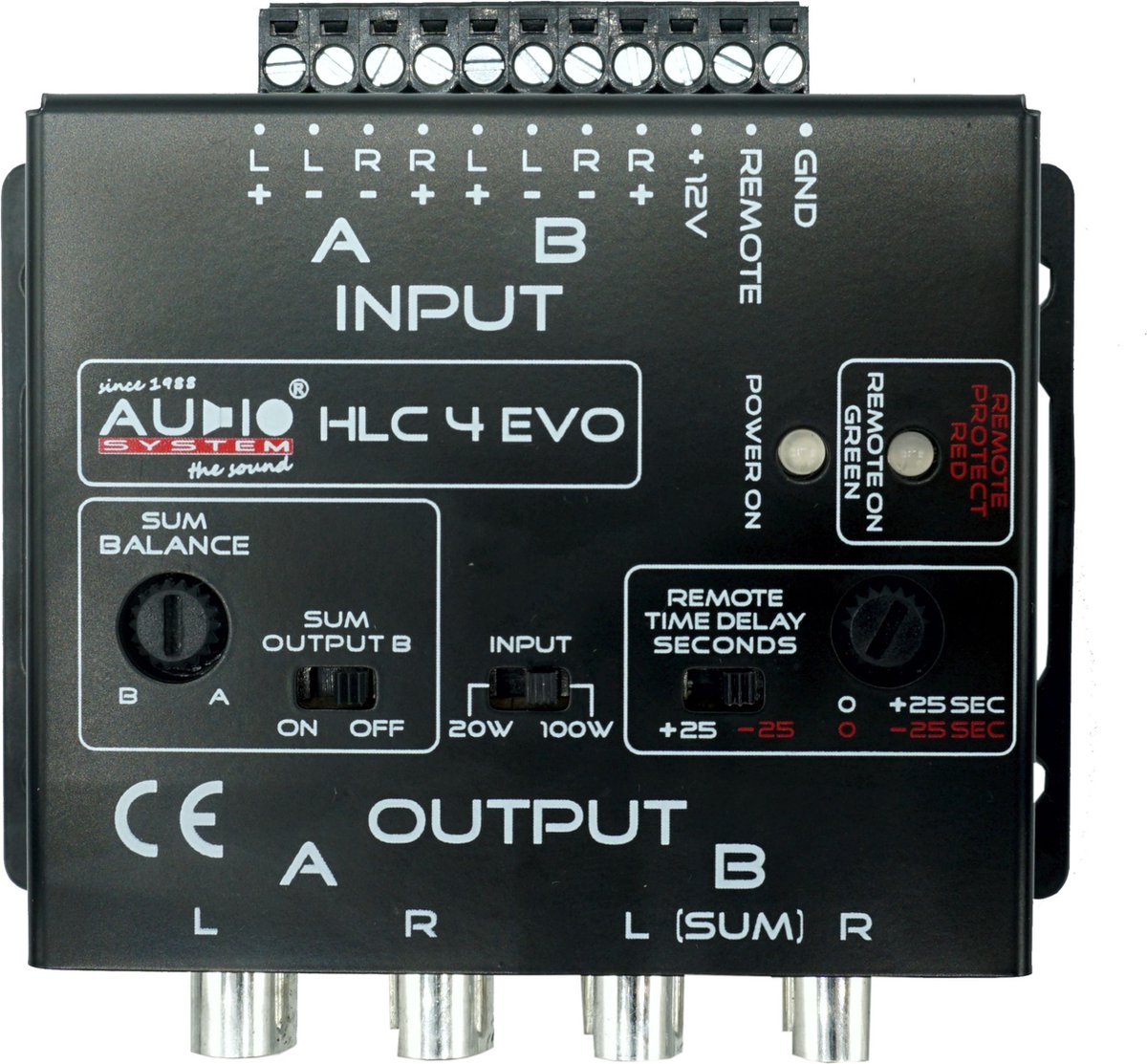 AUDIO SYSTEM 4-weg high-low adapter voor OEM radio's