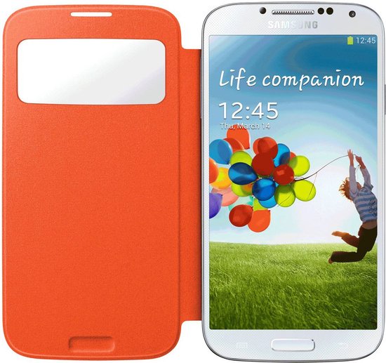 Gedeeltelijk Lyrisch staan Samsung S View Cover voor Samsung Galaxy S4 - Oranje | bol.com