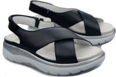Mephisto Sano Nola - dames rollende wandelsandaal - blauw - maat 37 (EU) 4 (UK)