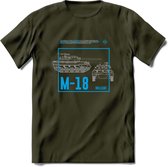 M18 Hellcat leger T-Shirt | Unisex Army Tank Kleding | Dames / Heren Tanks ww2 shirt | Blueprint | Grappig bouwpakket Cadeau - Leger Groen - M