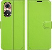 HONOR 50 Hoesje - Mobigear - Classic Serie - Kunstlederen Bookcase - Groen - Hoesje Geschikt Voor HONOR 50