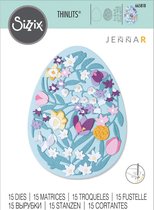 Sizzix Thinlits Snijmal set - Intricate floral eaSter egg