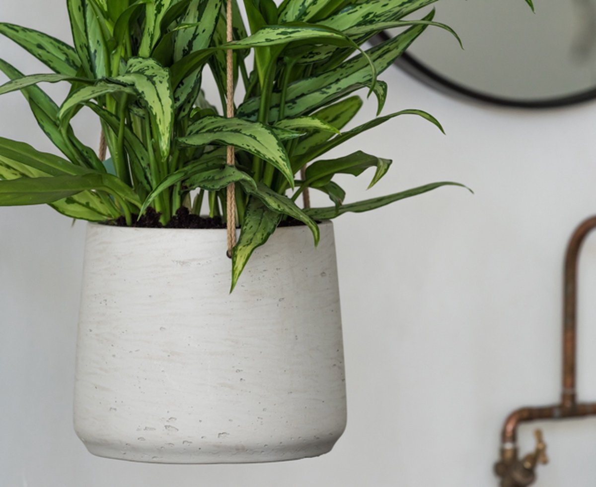 Pottery Pots Hanging Pot Patt XL Grey washed-Grey D 23 cm H 19.5 cm (for hanging