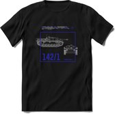 Stug 3 Tank Destroyer leger T-Shirt | Unisex Army Tank Kleding | Dames / Heren Tanks ww2 shirt | Blueprint | Grappig bouwpakket Cadeau - Zwart - M