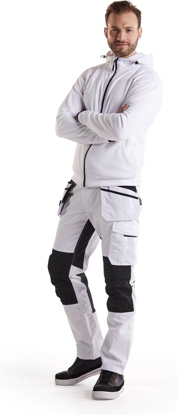 Blaklader Hoodie met rits 3363-2526 - Wit/Donkergrijs - XXXL
