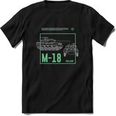 M18 Hellcat leger T-Shirt | Unisex Army Tank Kleding | Dames / Heren Tanks ww2 shirt | Blueprint | Grappig bouwpakket Cadeau - Zwart - S