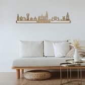 Skyline Woerden Eikenhout 165 Cm Wanddecoratie Voor Aan De Muur Met Tekst City Shapes